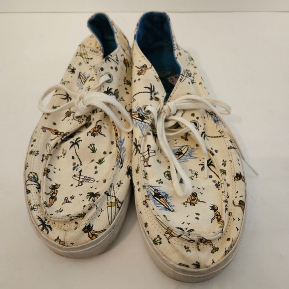 Vans Off The Wall Woman Size 10 Rata Vulc SF Summer Stories Casual Novelty Fun - Picture 2 of 11